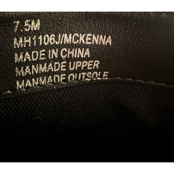 MIA McKenna Black Chunky Block Heel Platform Black Booties SIZE 7.5 Flaw *NIB* - Picture 7 of 8